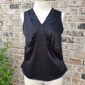 Studio Works Lace Detail Camisole Black Size S